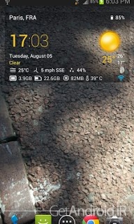 دانلود برنامه Transparent clock weather Pro اندروید