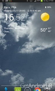 دانلود برنامه Transparent clock weather Pro اندروید