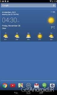 دانلود برنامه Transparent clock weather Pro اندروید