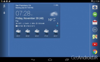 دانلود برنامه Transparent clock weather Pro اندروید