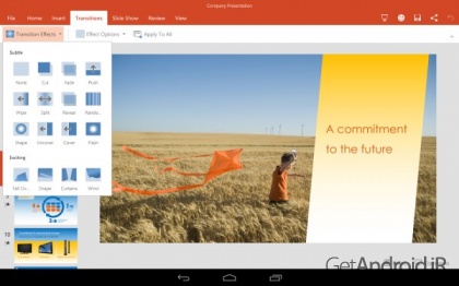 دانلود برنامه Microsoft PowerPoint Preview اندروید