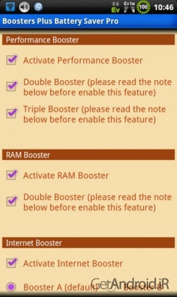 دانلود BOOSTERS PLUS BATTERYSAVER PRO 5.9.4 نرم افزار تقویت موبایل اندروید