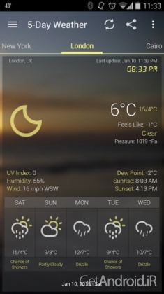 دانلود برنامه Weather Clock Widget Ad Free اندروید