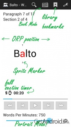 دانلود Balto Speed Reading 4.2a نرم افزار تند خوانی اندروید