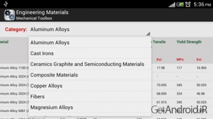 دانلود Engineering Toolbox PLUS 1.1 برنامه جعبه ابزار مهندسی مکانیک و برق اندروید