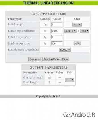 دانلود Engineering Toolbox PLUS 1.1 برنامه جعبه ابزار مهندسی مکانیک و برق اندروید