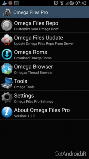 دانلود Omega Files Pro 1.3.4 نرم افزار سفارشی کردن رام اندروید