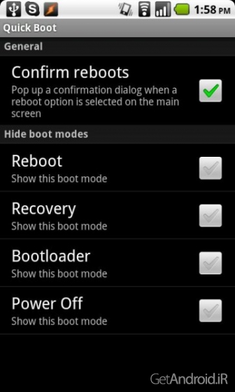دانلود Quick Boot (Reboot) Plus 4.8 نرم افزار بوت سریع اندروید