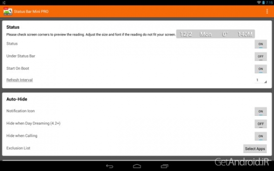 دانلود برنامه Status bar mini pro اندروید