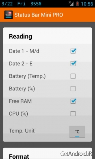 دانلود برنامه Status bar mini pro اندروید