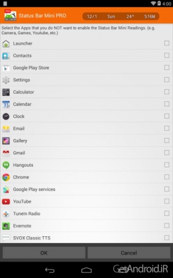 دانلود برنامه Status bar mini pro اندروید