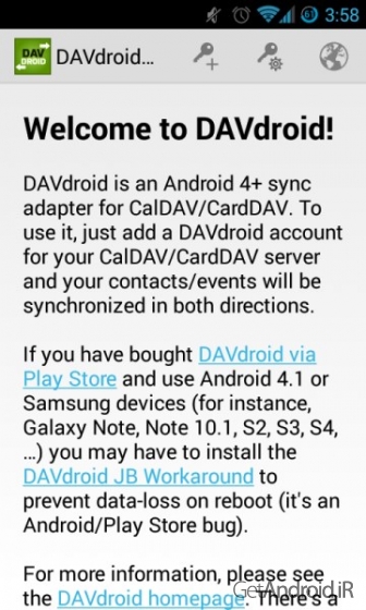 دانلود برنامه DAVdroid اندروید