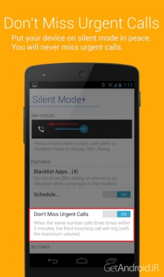 دانلود Silent Mode+ PRO (DND) 1.6.4 برنامه مدیریت حالت سایلنت گوشی اندروید