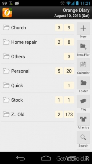 دانلود Journal – Orange Diary Pro 1.89 – دفترچه خاطرات اندروید