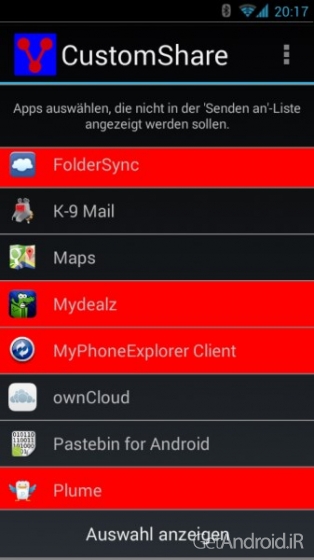 دانلود CustomShare Donate 3.8.4 برنامه پیکربندی منوی اشتراک گذاری اندروید