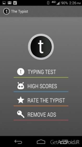 دانلود Typist: A Quick Typing Test 1.9 نرم افزار تست سرعت تایپ اندروید
