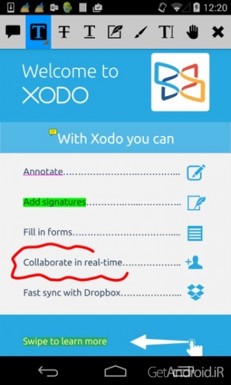 دانلود برنامه Xodo PDF Reader Editor اندروید