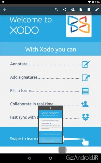 دانلود برنامه Xodo PDF Reader Editor اندروید