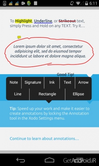 دانلود برنامه Xodo PDF Reader Editor اندروید