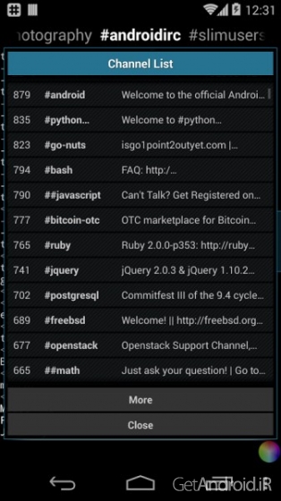 دانلود برنامه IRC for Android اندروید