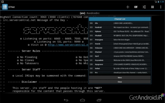 دانلود برنامه IRC for Android اندروید