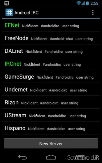 دانلود برنامه IRC for Android اندروید