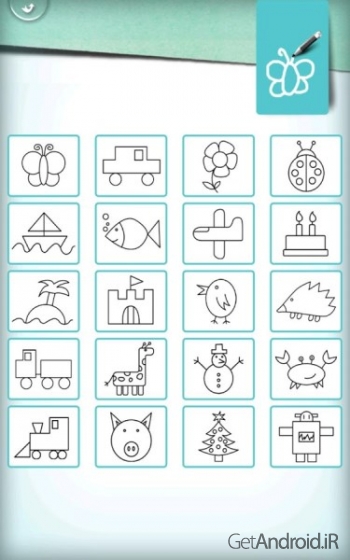 دانلود Learning to draw is fun 1.6 برنامه آموزش نقاشی به کودکان اندروید