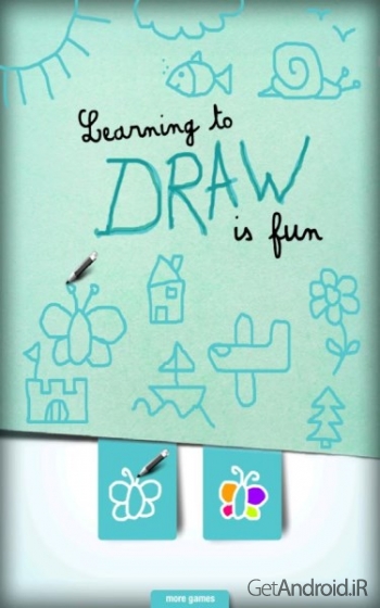 دانلود Learning to draw is fun 1.6 برنامه آموزش نقاشی به کودکان اندروید