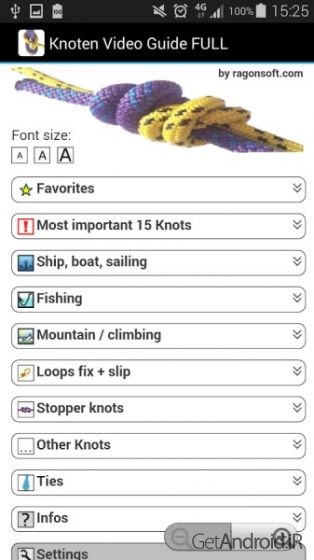 دانلود Knot Video Guide FULL 19.7 برنامه آموزش ویدیویی گره زدن اندروید