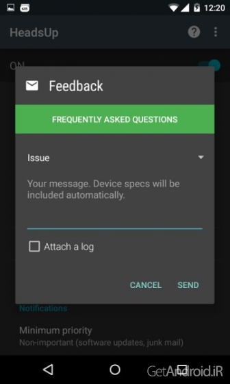 دانلود HeadsUp 3.1 – برنامه مدیریت اعلان ها برای اندروید