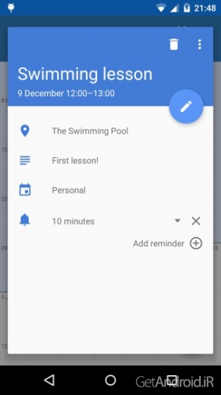 دانلود Touch Calendar 1.2.46F برنامه تقویم لمسی اندروید