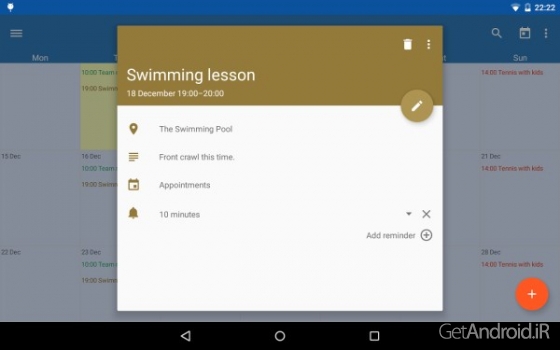 دانلود Touch Calendar 1.2.46F برنامه تقویم لمسی اندروید