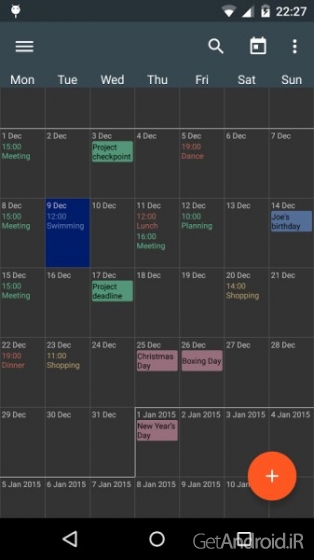 دانلود Touch Calendar 1.2.46F برنامه تقویم لمسی اندروید