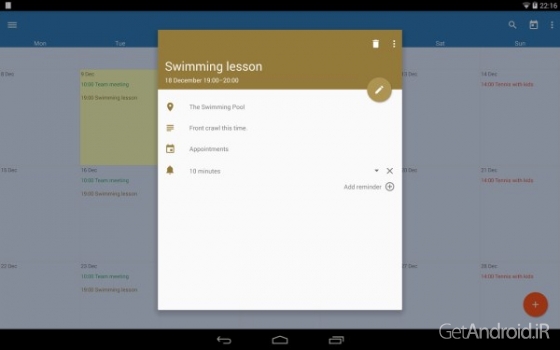 دانلود Touch Calendar 1.2.46F برنامه تقویم لمسی اندروید