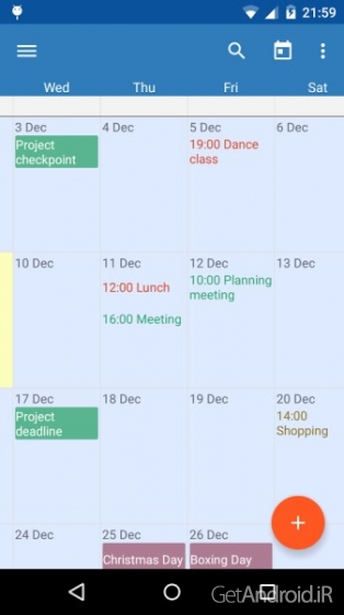 دانلود Touch Calendar 1.2.46F برنامه تقویم لمسی اندروید