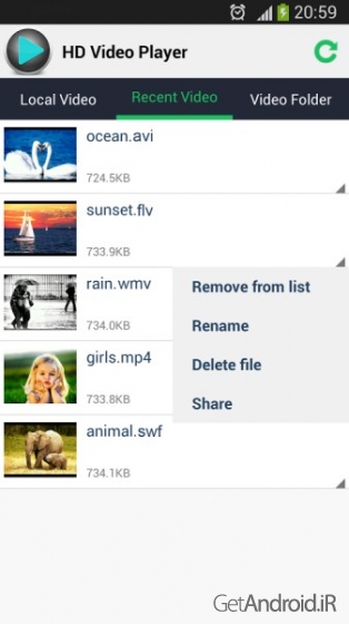دانلود برنامه HD Video Player All Formats اندروید