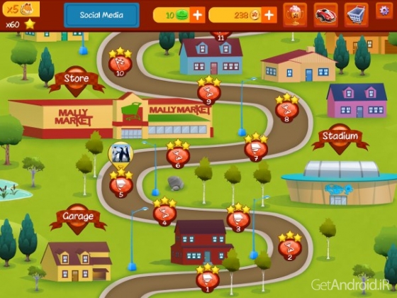 دانلود Garfield Kart Fast & Furry 1.043 بازی ریسینگ گارفیلد اندروید