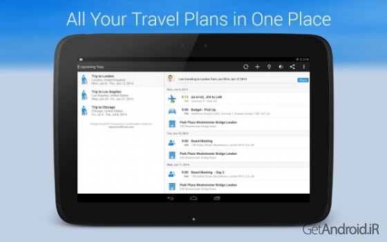 دانلود WorldMate Gold 8.0.4 برنامه مدیریت سفر اندروید