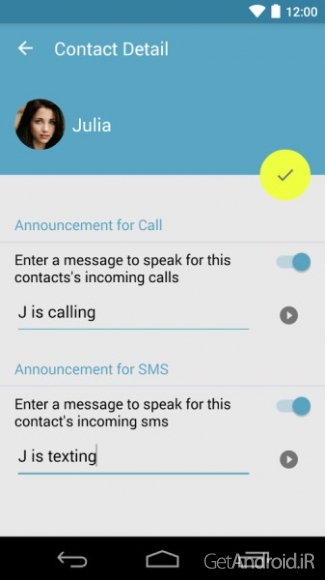 دانلود Say Caller Name + 1.0.0.3.2 برنامه گفتن نام تماس گیرنده اندروید