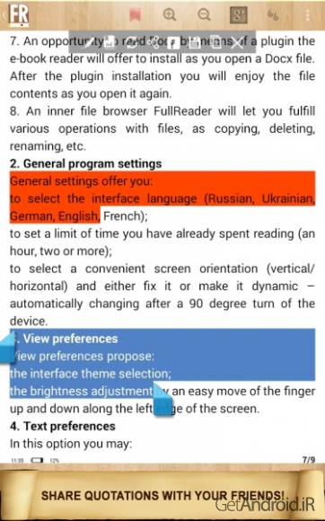 دانلود برنامه FullReader اندروید