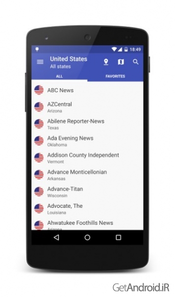 دانلود US Newspapers PRO 3.2.5 برنامه خواندن روزنامه های جهان اندروید