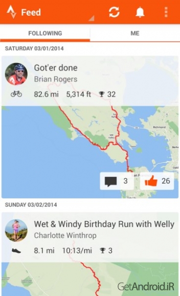 دانلود اپلیکیشن Strava اندروید