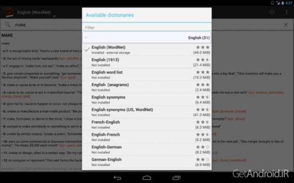 دانلود Offline dictionaries pro 3.4.5 دیکشنری آفلاین اندروید