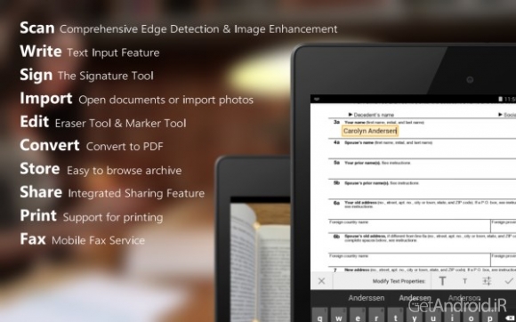 دانلود برنامه ScanWritr docs scanner PDF اندروید