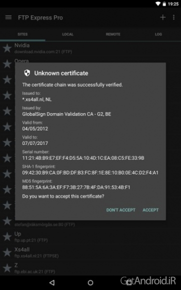 دانلود FTP Express Pro 3.2r2 برنامه مدیریت FTP،FTPS،FTPSE اندروید