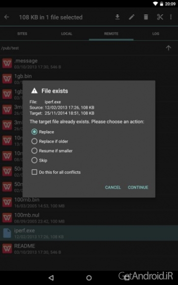 دانلود FTP Express Pro 3.2r2 برنامه مدیریت FTP،FTPS،FTPSE اندروید