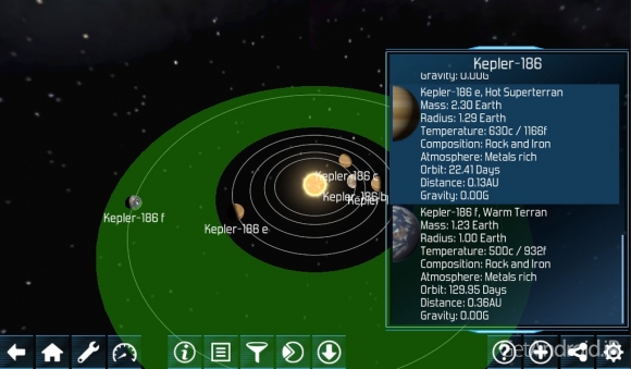 دانلود Exo planets Explorer 3D HD v2.6.7 - برنامه گشت و گذار در فضا برای اندروید + دیتا