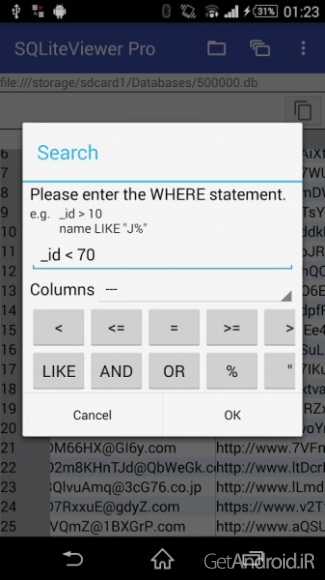 دانلود SQLite Viewer Pro 0.13.5  برنامه نمایش پایگاه داده در اندروید
