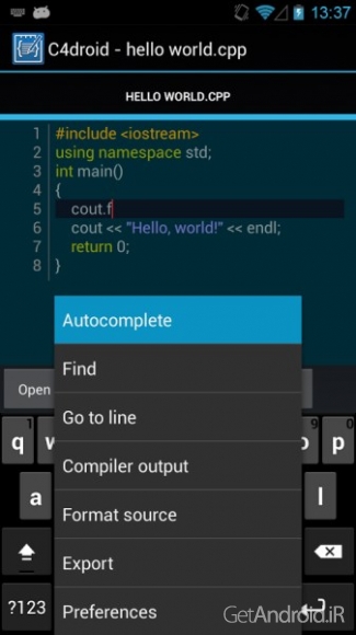 دانلود برنامه C4droid  اندروید