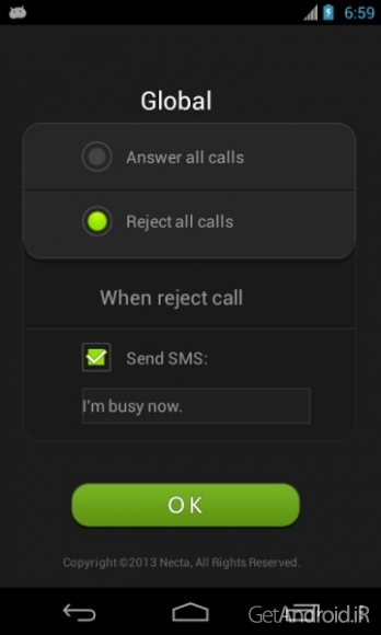 دانلود Air Call-Accept(Necta) v1.11 - برنامه تماس پاسخ ها بدون لمس صفحه اندروید